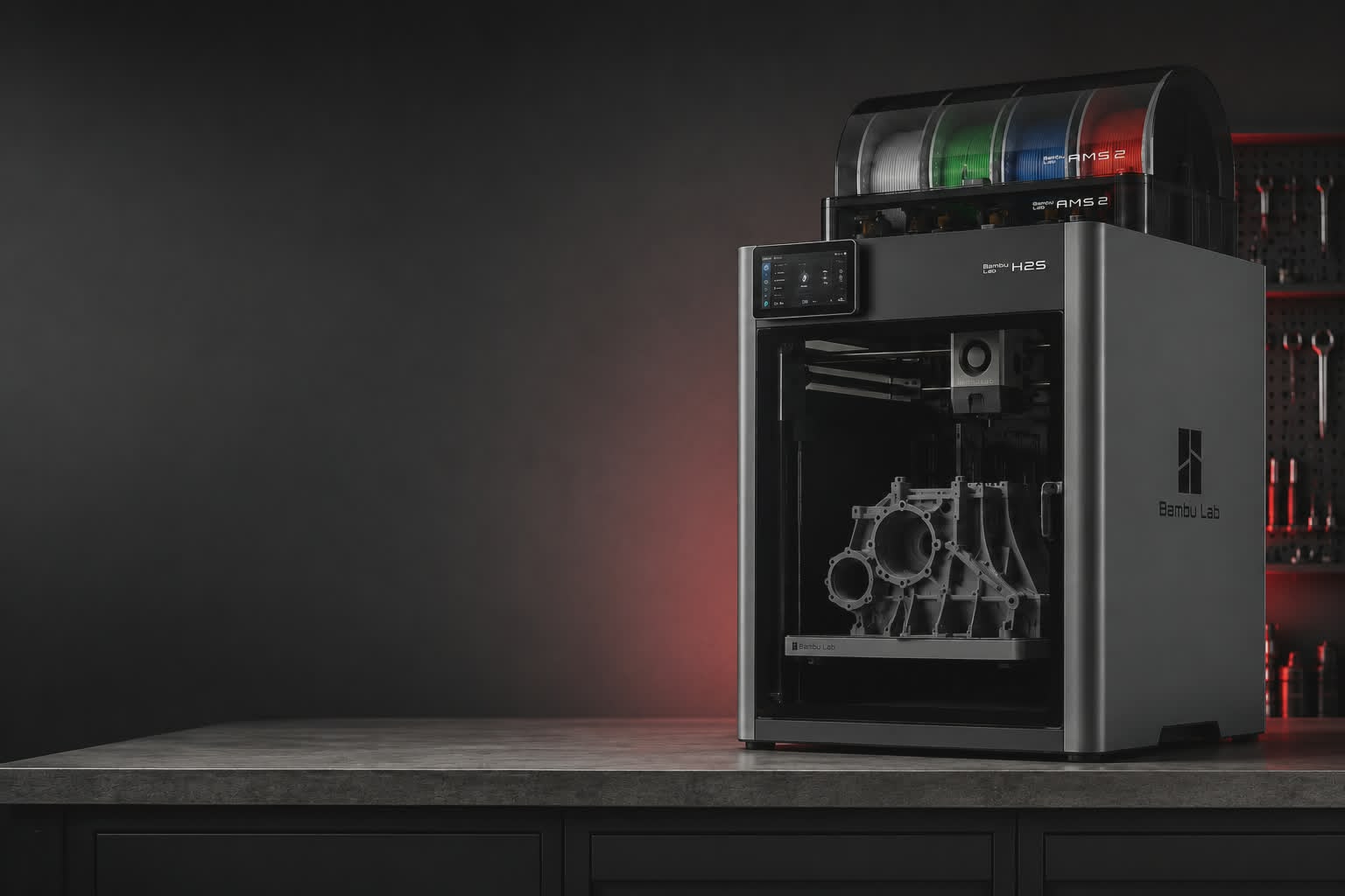 3D tiskárna při práci